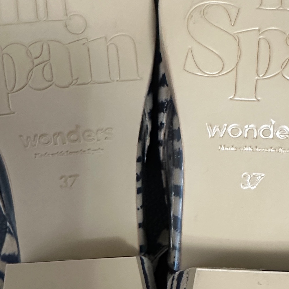 Sz 37(7.5)⭐️New Wonders Spain Zebra Print Leather Slingback. Fits 7.5. - Picture 9 of 16